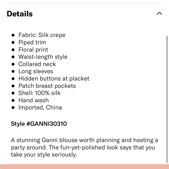 GANNI multicolor silk Joycedale Blouse, size M (EU 40) - Picture 14 of 14